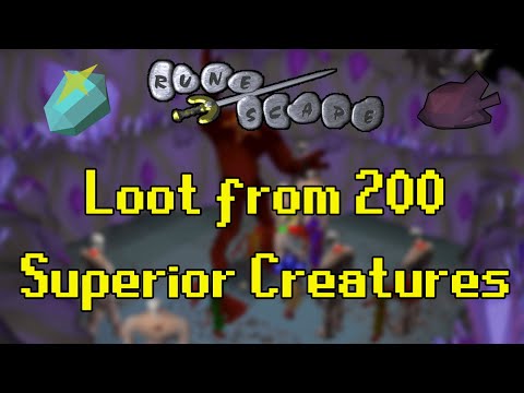Old School RuneScape - Loot from 200 Superior Slayer Monsters + Guide