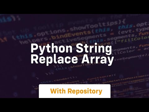Python String Replace Array