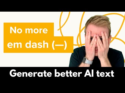 Stop Chatgpt / OpenAI using em dash (—) in AI Generated Text thumbnail