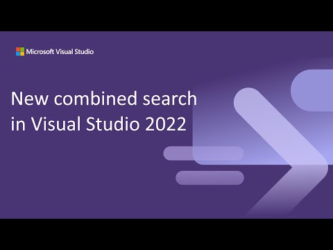 New combined search in Visual Studio 2022