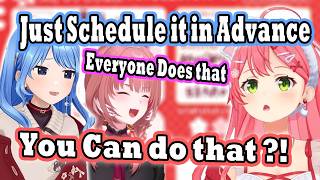 Lui Finds Out Miko Didn’t Know She Could Schedule Days Off in Advance Until Suisei Told Her !