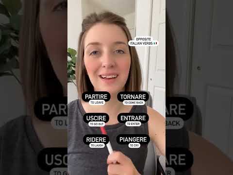 Opposite Italian Verbs #shorts