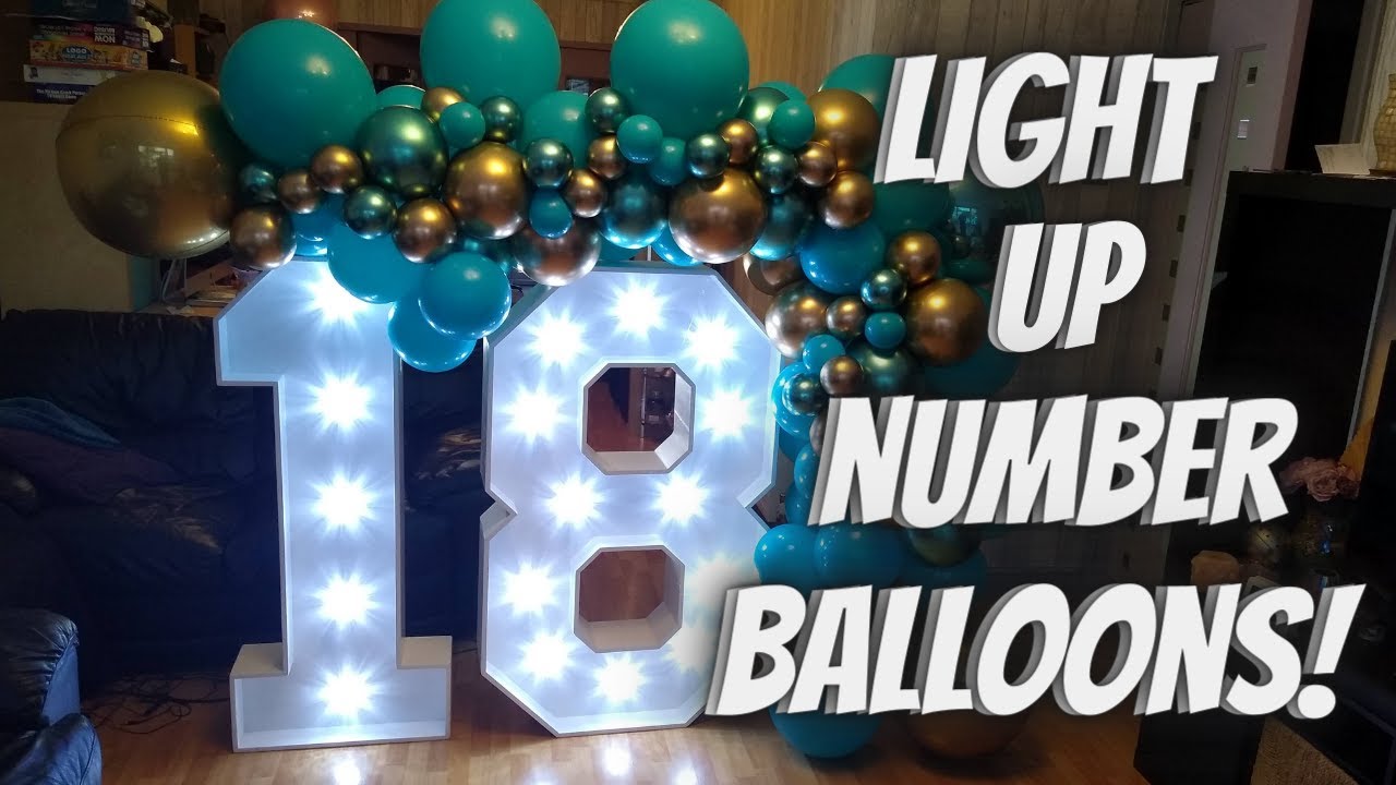 Watch video HOW TO: Make A LIGHT UP NUMBER BALLOON GARLAND - Balloon Décor Tutorials Now HOW TO: Make A LIGHT UP NUMBER BALLOON GARLAND - Balloon Décor Tutorials