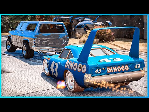 *CRAZY* Cars King Dinoco Crashes Ep.16 – GTA 5