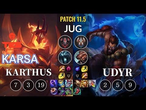 TES Karsa Karthus vs Udyr Jungle - KR Patch 11.5