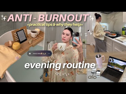 ANTI-BURNOUT EVENING ROUTINE | steps that work, home pilates, pampering myself, cooking, diy crafts