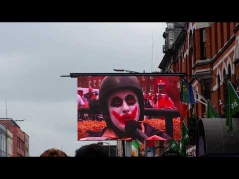 The Joker driving the batcycle at Red Bull Soapbox Race