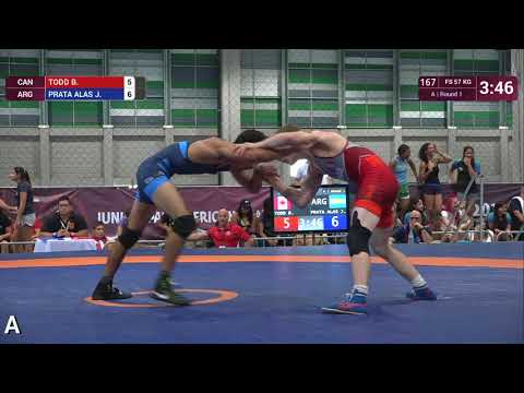 Round 1 FS - 57 kg: B. TODD (CAN) v. J. PRATA ALAS (ARG)