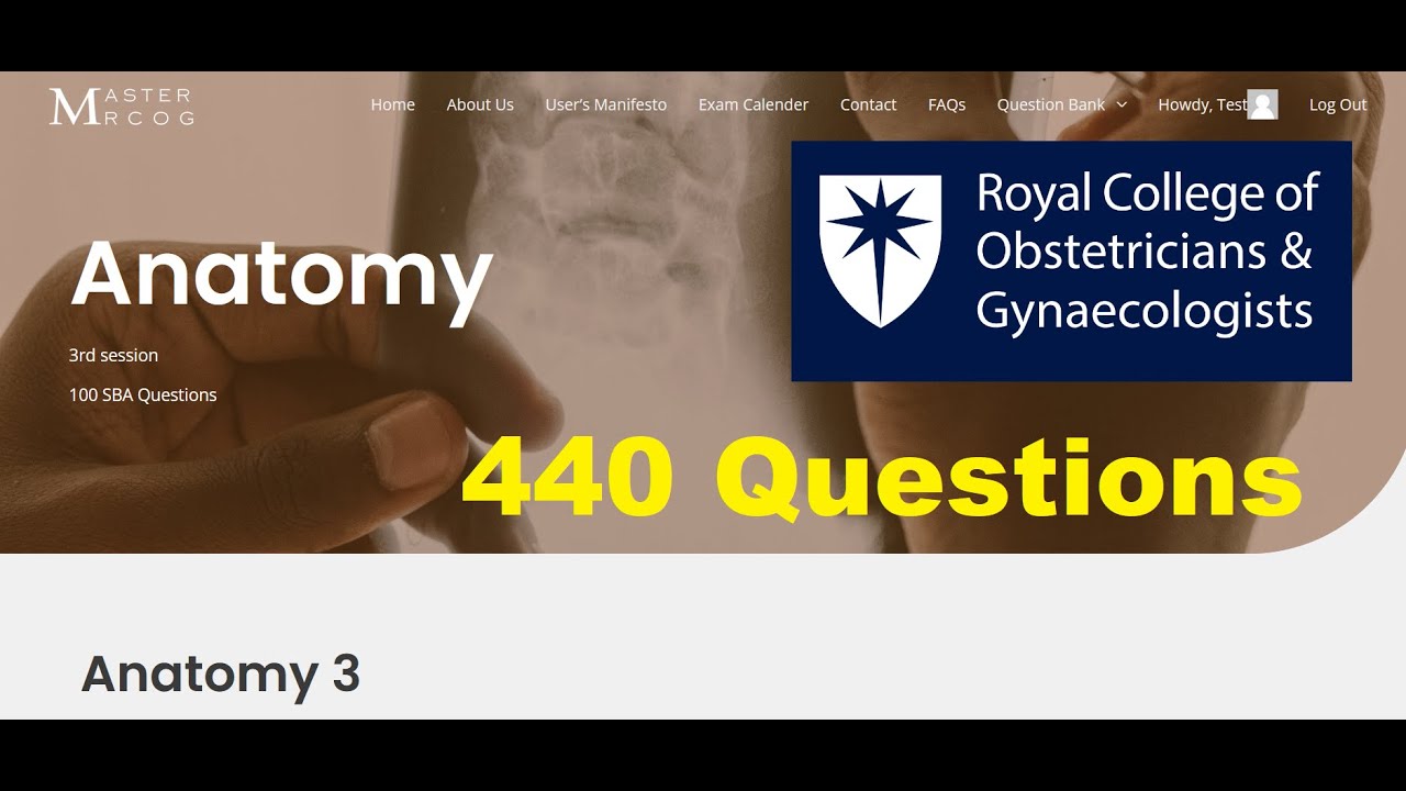 MasterMRCOG - Anatomy 440 SBA questions for MRCOG part 1 exam [Session 3]