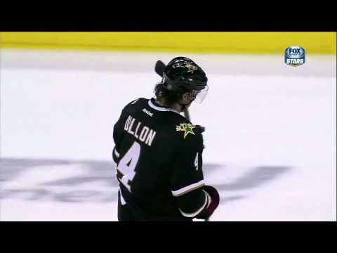 Brenden Dillon backpedals