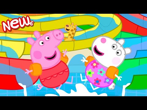 Peppa Pig Tales 🐷 Peppa Pig's Colourful Water Park Slide Race 🐷 BRAND NEW Peppa Pig Episodes
