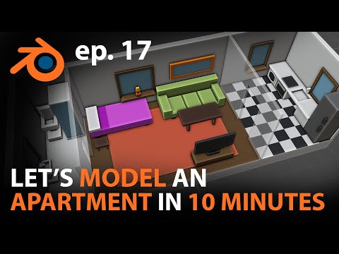 Let's MODEL an APARTMENT in 10 MINUTES in Blender 2.82 - ep. 17