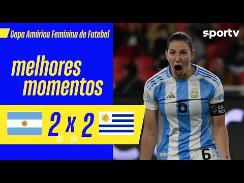 Gols e lances de Argentina x Uruguai