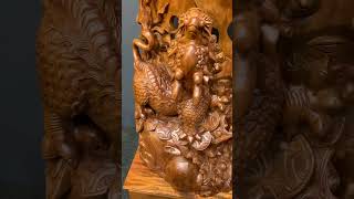 Siêu phẩm tứ linh hội tụ gỗ Ngọc am siêu thơm #đồgỗmộcvânhi #phongthuy #shots #youtube #tứlinh #rồng