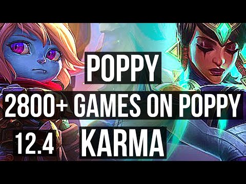 POPPY & Draven vs KARMA & Ashe (SUP) | 2.9M mastery, 2800+ games, 2/1/11 | KR Diamond | 12.4