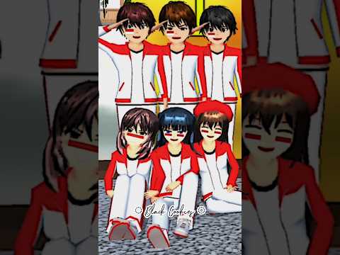 HUT RI 78🇮🇩❤️🤍 Hari Kemerdekaan Republik Indonesia 😊💪 #sakuraschoolsimulator #shorts