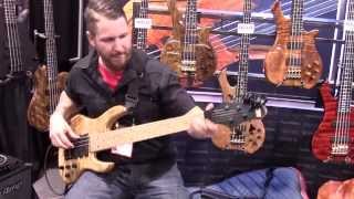 Bass Musician Magazine NAMM 2015 - Ray Riendeau at the ZON Guitars booth
