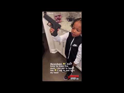King Von's Son Got A Toy Gun For Christmas