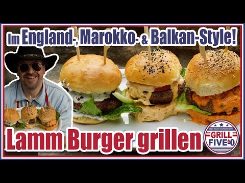 , title : 'Lamm Burger grillen | mit Burger Soße im England- Marokko- & Balkan-Style | Grill Five-0 🐑🍔'