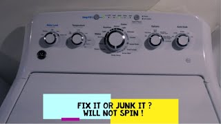 GE Washer GTW465ASN1WW will not spin. Easy way to get it working! The diagnostic is also easy!