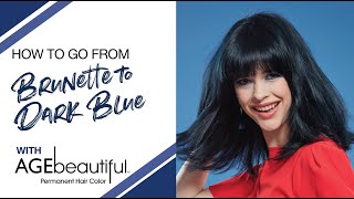 How To Go From Brunette to Dark Blue with AGEbeautiful Hair Color