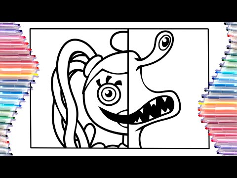 Mommy Long Legs VS Rainbow friends Pink coloring page/Roblox Rainbow Friends/Tobu - Candyland [NCS]
