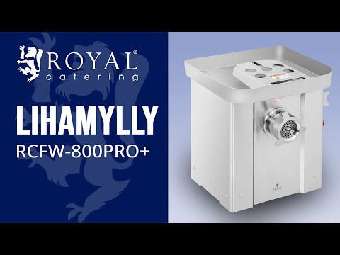 video - Kakkoslaatu Lihamylly - ruostumaton teräs - 800 kg/h - peruutustoiminto