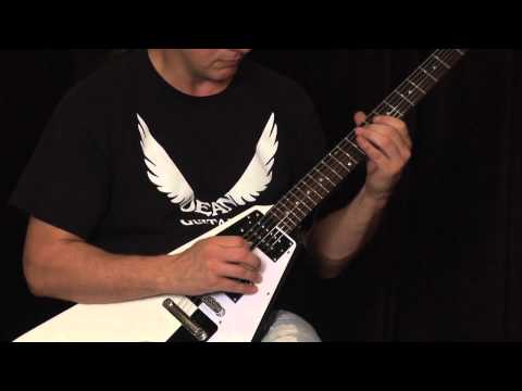 Dean Retro V Michael Schenker Signature Black/White image 8