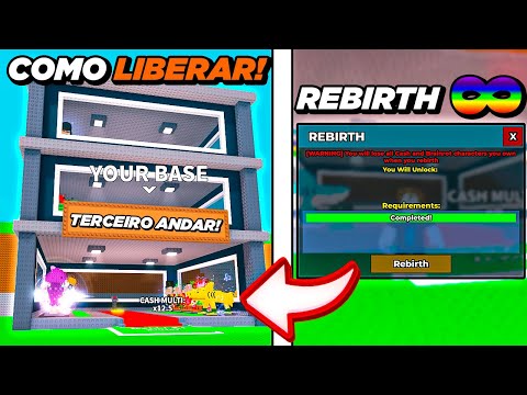 COMO LIBERAR O TERCEIRO ANDAR E FAZER REBIRTHS INFINITO NO ROUBE UM BRAINROT UPDATE (Roblox)