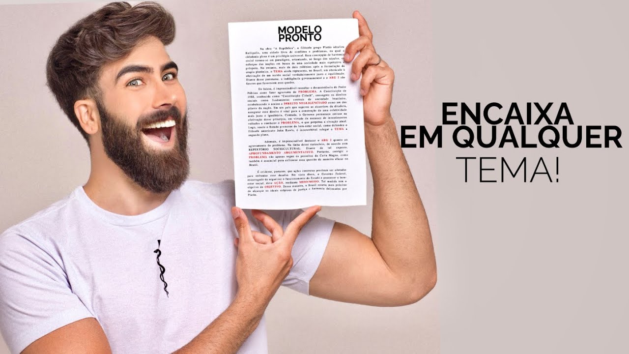 O MEU MODELO DE REDAÇÃO PARA O ENEM 2024! (MODELO PRONTO)