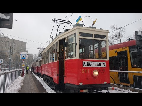 Parada z okazji "114 Lecia Tramwajów Elektrycznych w Warszawie" - Przejazd Wagonem typu Lw #541