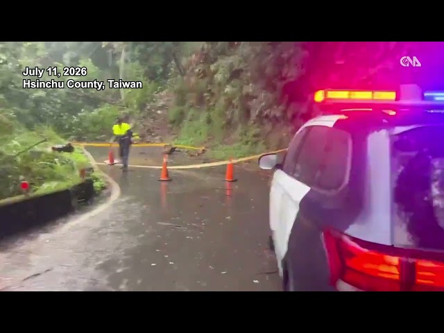 Typhoon Bavi triggers landslides, topples trees across northern Taiwan
