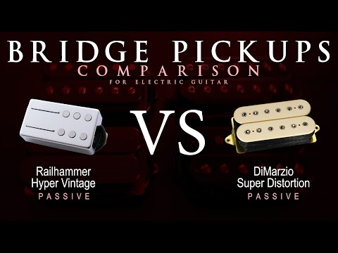 Railhammer HYPER VINTAGE vs DiMarzio SUPER DISTORTION - Passive Bridge Guitar Pickup Comparison Demo