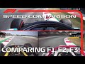 F1 vs F2 vs F3 Speed Comparison
