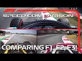 F1 vs F2 vs F3 Speed Comparison