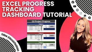 Shades of blue dashboard. More ways to show progress. - Excel Xpert tutorial video