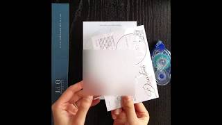 How to assemble wedding invitation with belly band and envelope insert