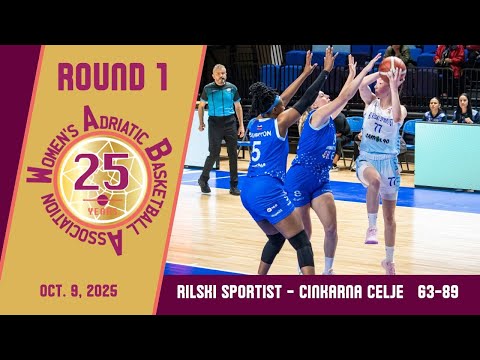 2025-26 WABA Round 1: Rilski Sportist-Cinkarna Celje 63-89 (09/10)