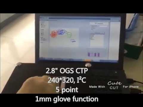 OGS with 5 point multi touch capacitive touch screen