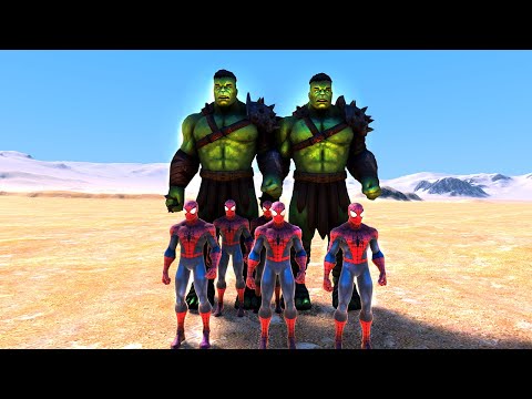 HULK YEŞİL DEV  VS ÖRÜMCEK ADAM ORDUSU 😱 - Süper Kahraman Dövüşleri