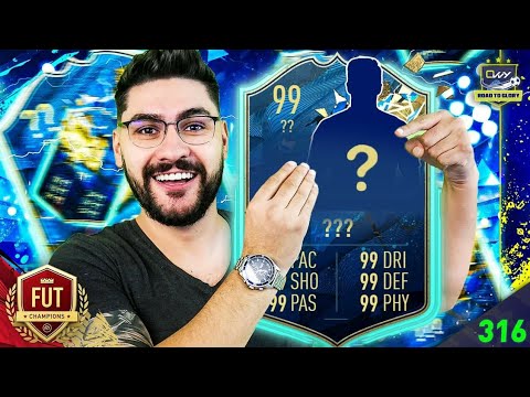 FIFA 20 I GOT MY VERY FIRST 99 RATED PLAYER IN MY RTG TEAM FOR FUTCHAMPS - BEST CARD IN FIFA HISTORY