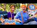 Blippi And Meekah Go On A Rollercoaster In Adventure City 1 HOUR OF BLIPPI AND MEEKAH
