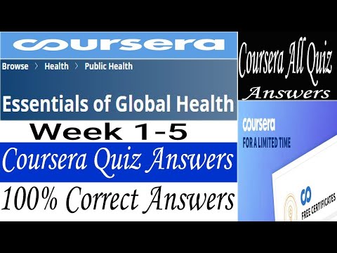 Essentials of Global Health Coursera Quiz Answers Week 1 5 All Quiz Answers