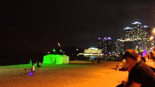 preview picture of video 'Busan haeundae beach nighttime'