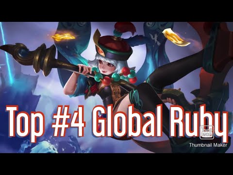🔥 Top Global Ruby Gameplay with Lady Zombie Skin - Mobile Legends