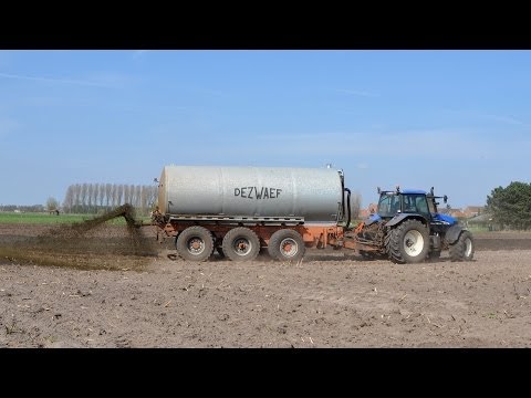 New Holland TM175 & mesttank 26m³ - Loonw. Dirk Neyt-Van Laere