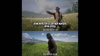 Arthur vs John draw speed.. #fyp #arthurmorgan #johnmarston #rdr2 #foryou #edit #gameplay