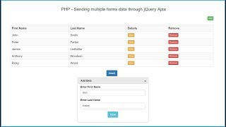 PHP - How to Insert Multiple Form Data using JQuery Ajax