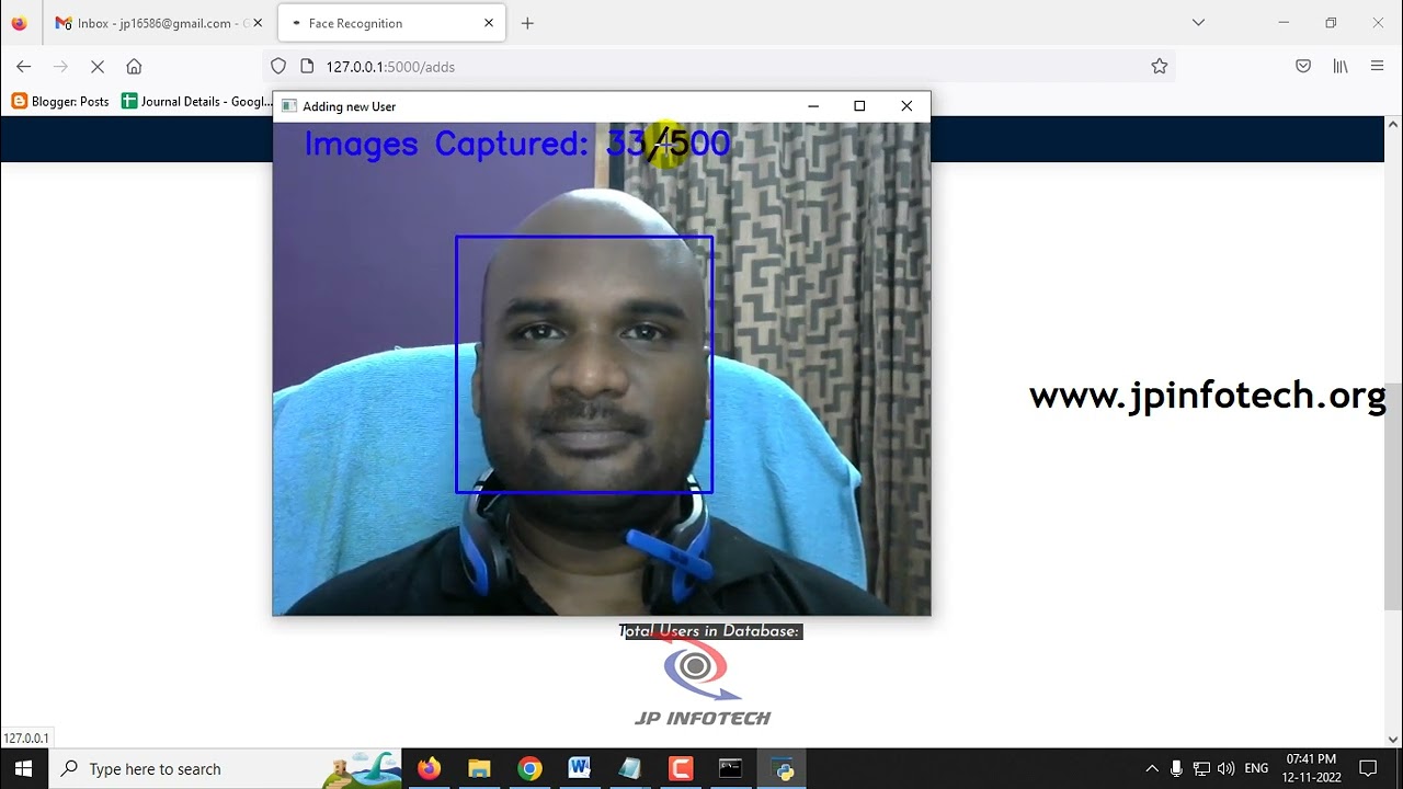 Face Recognition based Attendance System using Machine Learning | Python Final Year Project