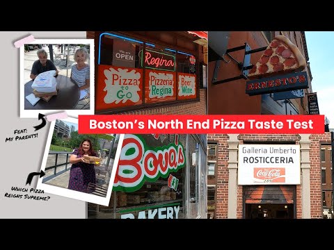 Teste de sabor de pizza do North End de Boston | Galleria Umberto, Bova's Bakery, Pizzeria Regina e Ernesto's